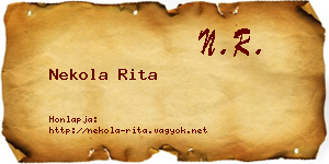 Nekola Rita névjegykártya